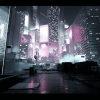 Futuristic Rooftop City Environment