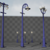 Six Victorian Streetlights