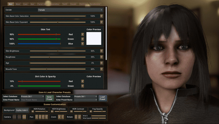 Universal Character Customization System UE 5.0
