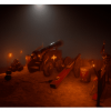 Stylized Medieval Cannon Crew Props