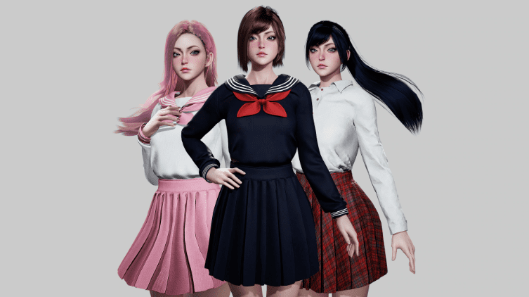 Customizable School Girls
