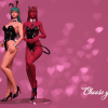 Cute Bunny and Devil Girl with Demon skin - Low Poly FPS Stylized Character