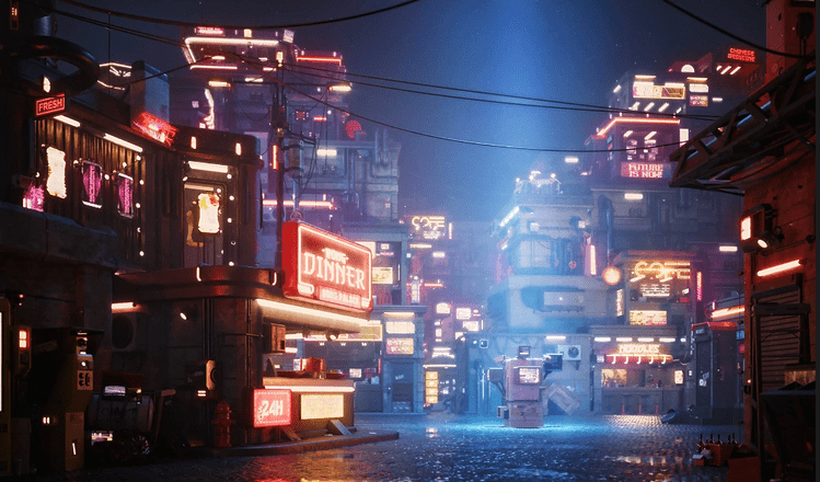 Kitbash3D - Props Cyber Streets