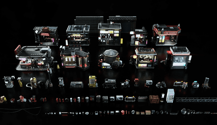 Kitbash3D - Props Cyber Streets - Ảnh 2