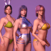 Girls in Swimsuits-Game Ready Stylized MMO RPG FPS Casual Realistic Characters