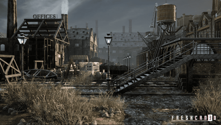 Old Industrial City and Shipyard with Factory Interiors - Ảnh 2