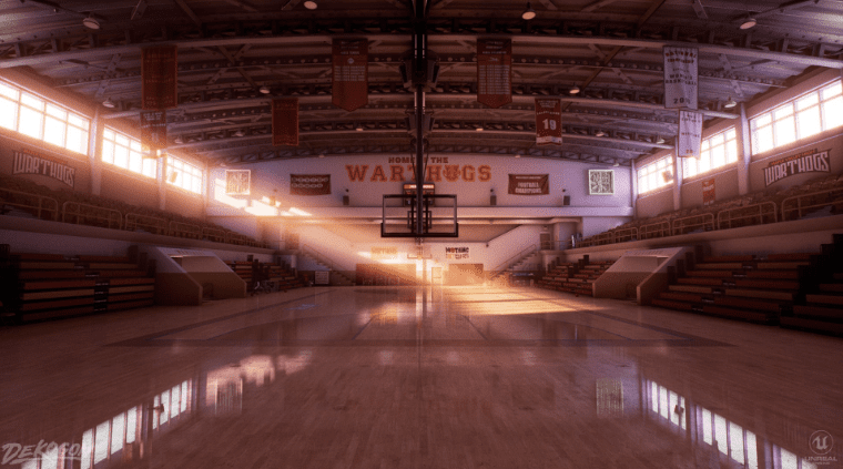 High School Basketball Gym - (Day/Night/Afternoon/Midnight Lighting) - Ảnh 2