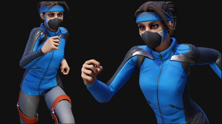 Workout set for stylized female + male port