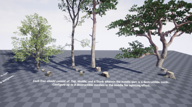 [UE4 Only] Choppable and Interactive Trees (Replicated)