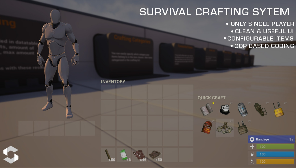 Survival Crafting System UE 4.25