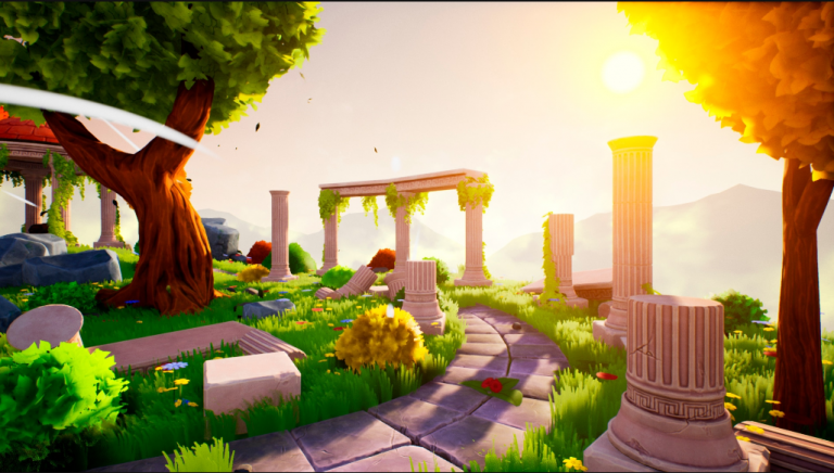 Stylized ruins