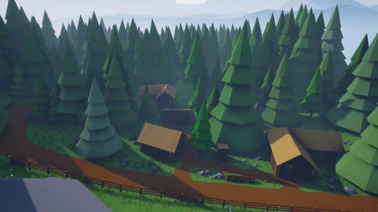 Stylized Low Poly Buildings