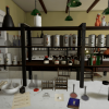 Old Style Pharmacist Laboratory