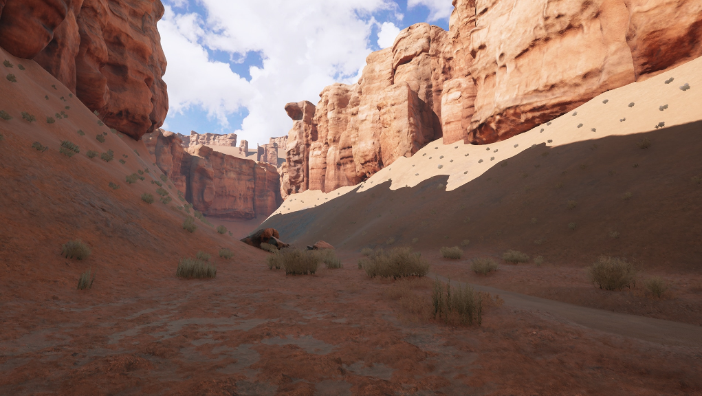 3D Scanned Canyon - Modular Cliffs + Rocks, Grass and more