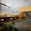 Abandoned working railway zone