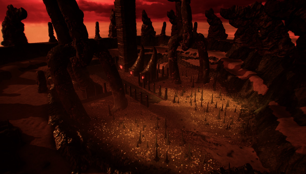 Hell Temple Ruins w/Procedural Block Tiling System UE 4.2X - Ảnh 2