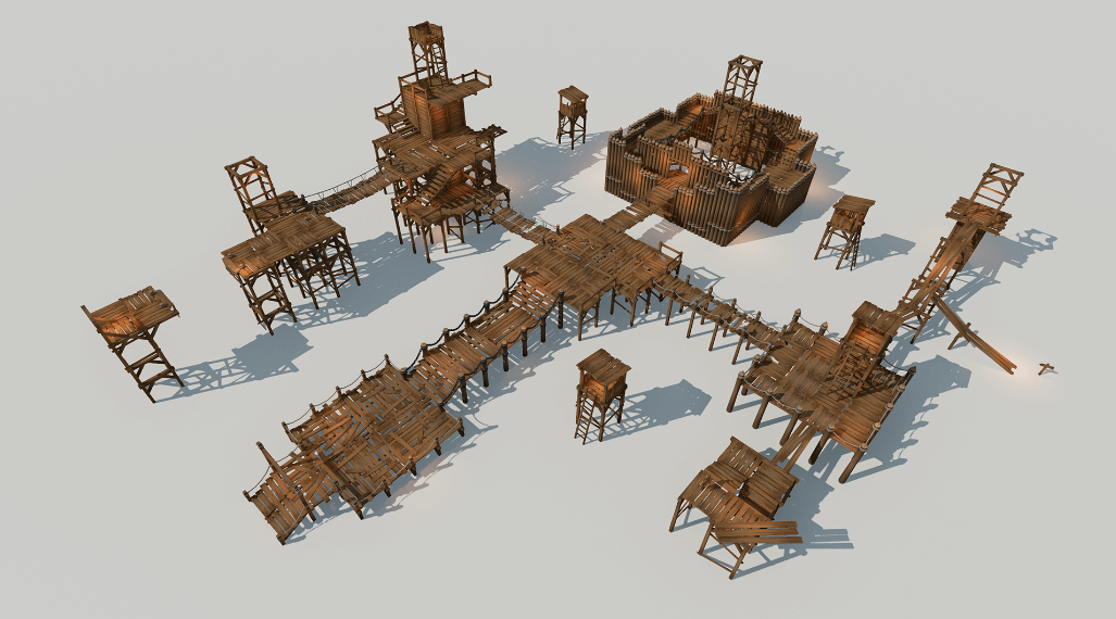Modular Wooden Set