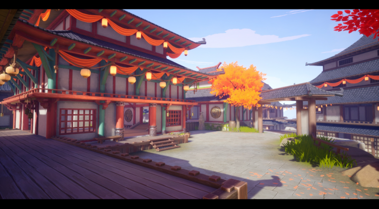 Stylized Japanese Temple