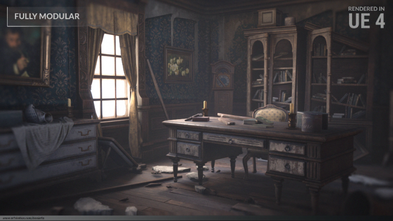 Abandoned Mansion _ Fully Modular Asset Pack