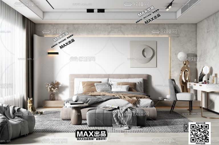 12.Om 2021 3Ds Max - Black and gray interior