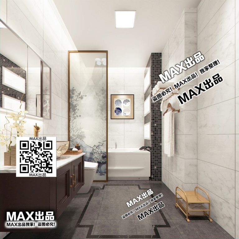 6.Om 2021 3Ds Max - Chinese style bath