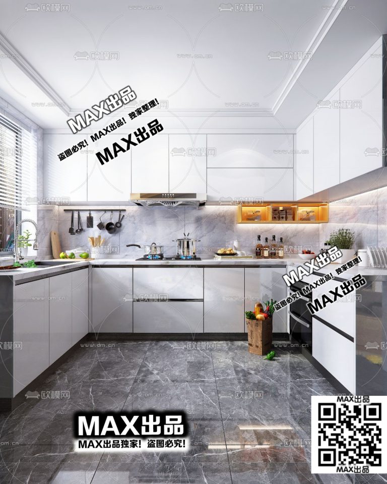 13.Om 2021 3Ds Max - Kitchen