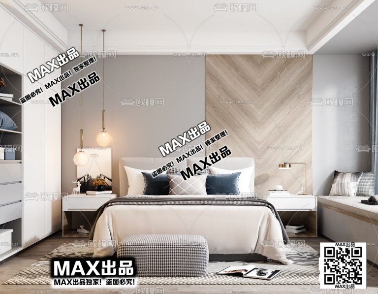 3.Om 2021 3Ds Max - Nordic Bedroom