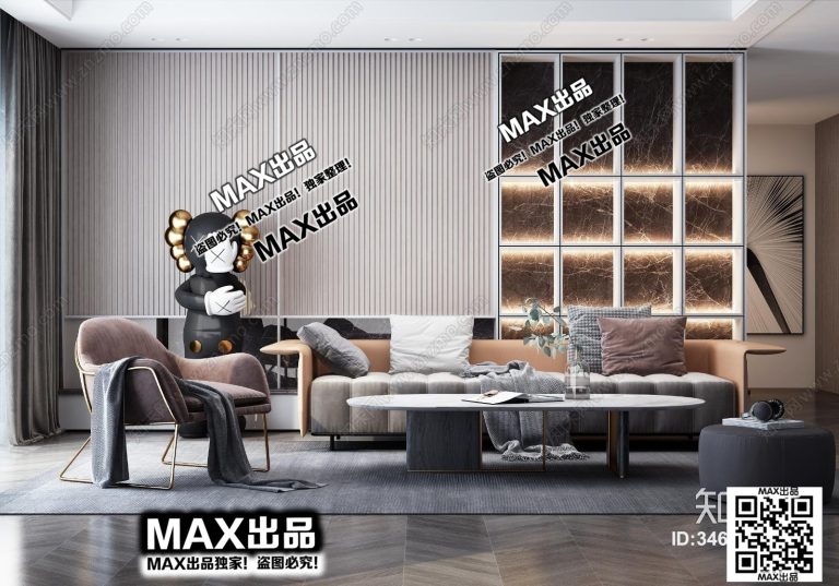 13.Om 2021 3Ds Max - Living Room
