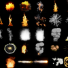 Smokes and Explosion: Realistic and Stylized (39 pcs)
