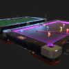 Pool Table with Neon Balls