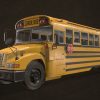 School Bus - Low Poly