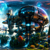 Futuristic City HDRI panorama