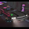 Driveable / Animated Retro Cyberpunk Hover Car 02