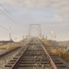 Coastal Wetland & Railroad Bridge