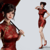 Jua Lee - Girl in Cheongsam Qipao Dress