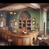Vintage Bar Interior Environment