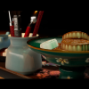 Chinese Teaset & Pastry