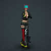 Cyberpunk Sniper Girl