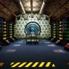 SCI-FI INTERIOR AND OUTDOOR OF A SPACE STATION