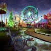 Stylized Christmas Amusement Park