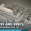 Buildings VOL.10 - Air Pipes and Vents (Nanite and Low Poly)