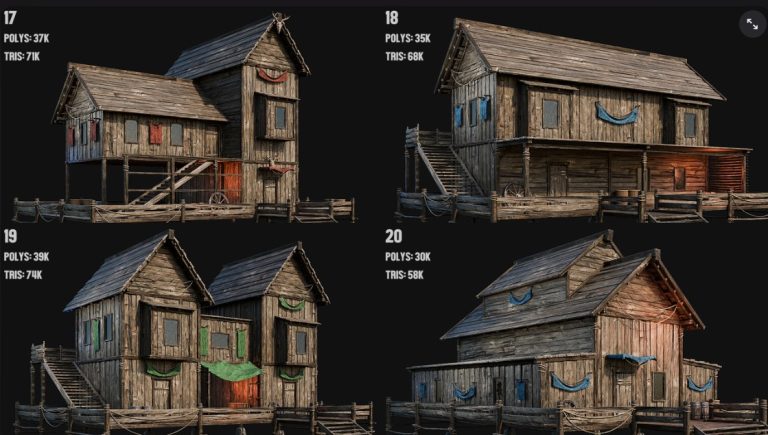 LAKE HOUSE 01 with INTERIORS 4K PBR - Ảnh 2