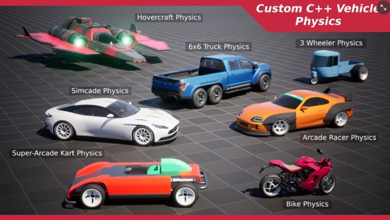 R-Tune Vehicle Physics Vehicle System for Games & Animation v2.0 UE5.6